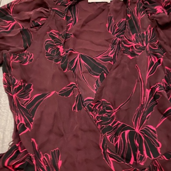 A.L.C. Embry Floral-Print Silk Mini Wrap Dress Size 2 - Picture 5 of 10